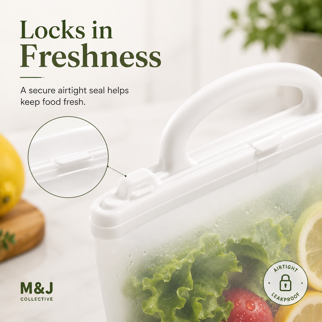Reusable Silicone Food Storage Bags – White & Gray | 2-Pack