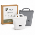 Reusable Silicone Food Storage Bags – White & Gray | 2-Pack
