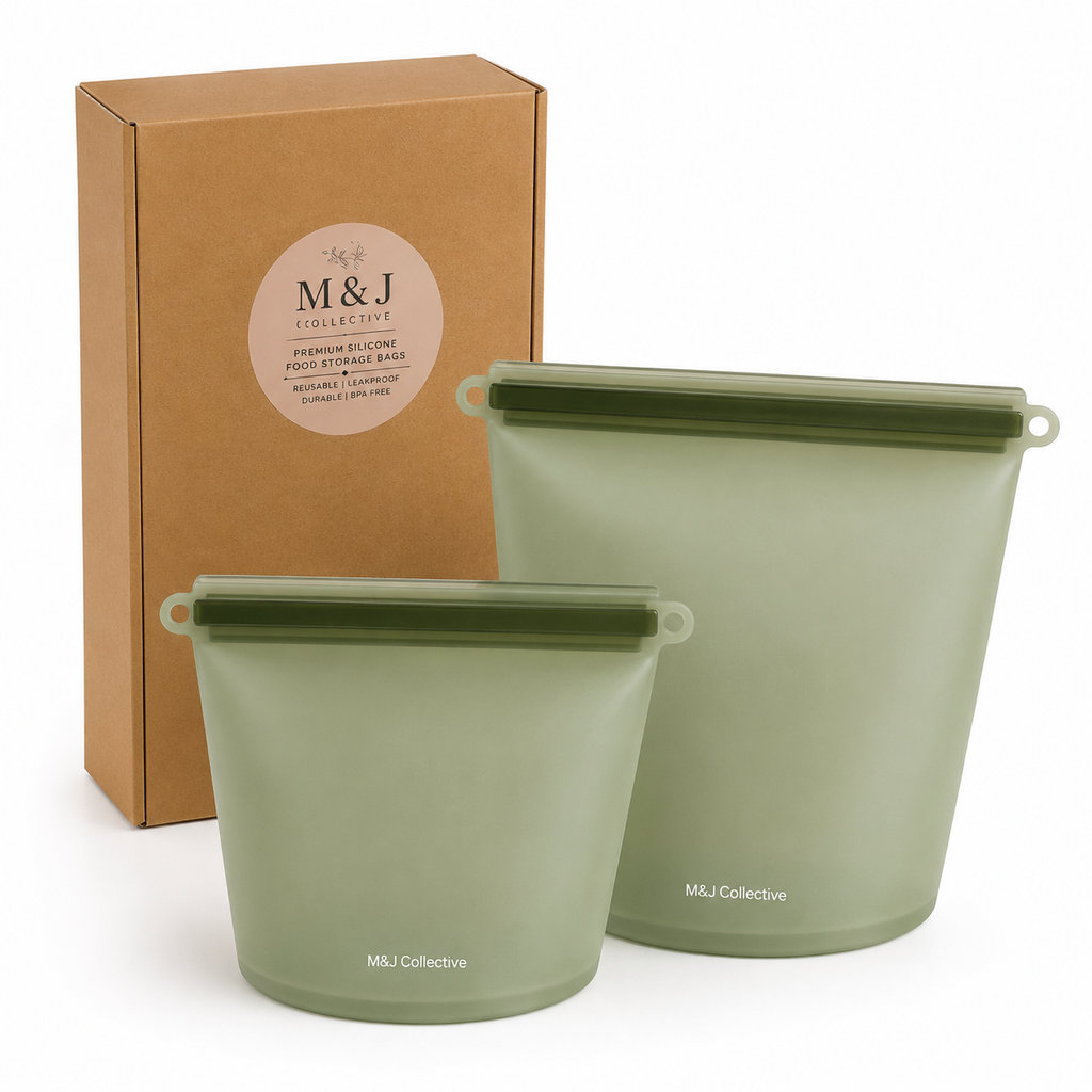 Reusable Silicone Food Storage Bags – 2 Pack