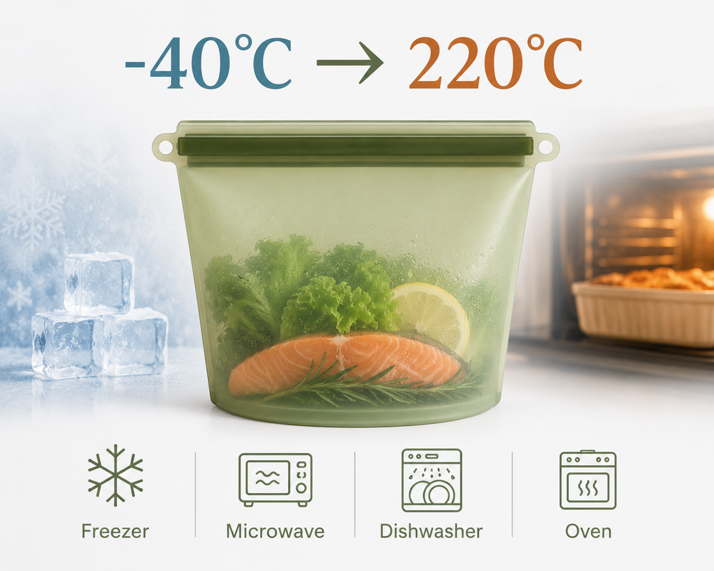 Reusable Silicone Food Storage Bags – 2 Pack