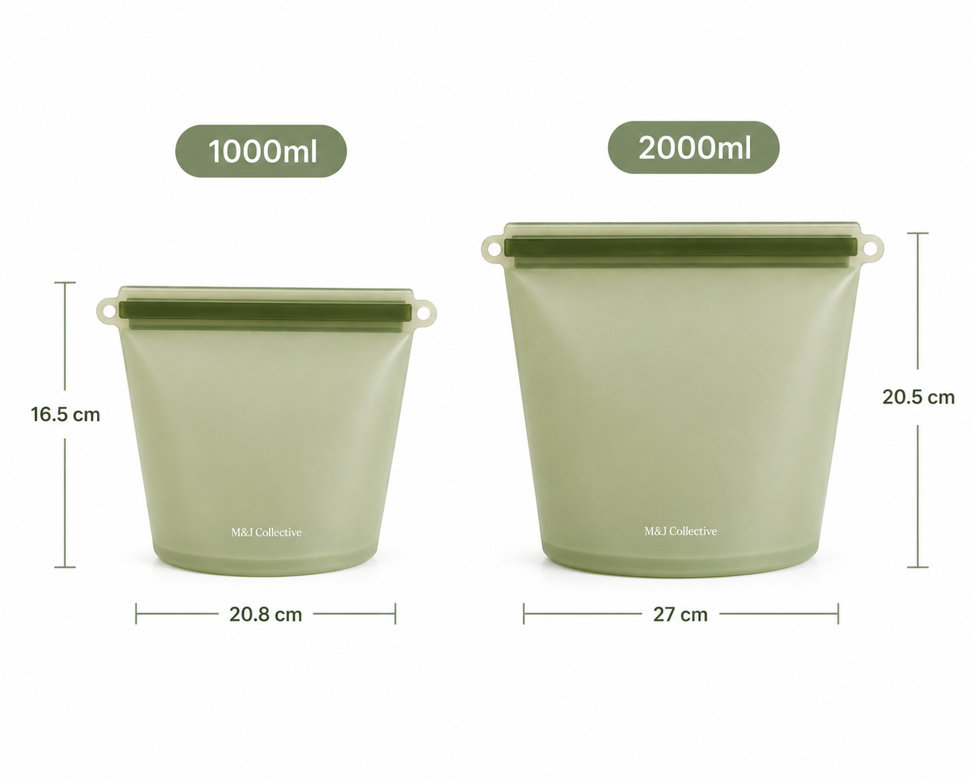 Reusable Silicone Food Storage Bags – 2 Pack