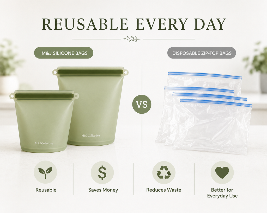 Reusable Silicone Food Storage Bags – 2 Pack